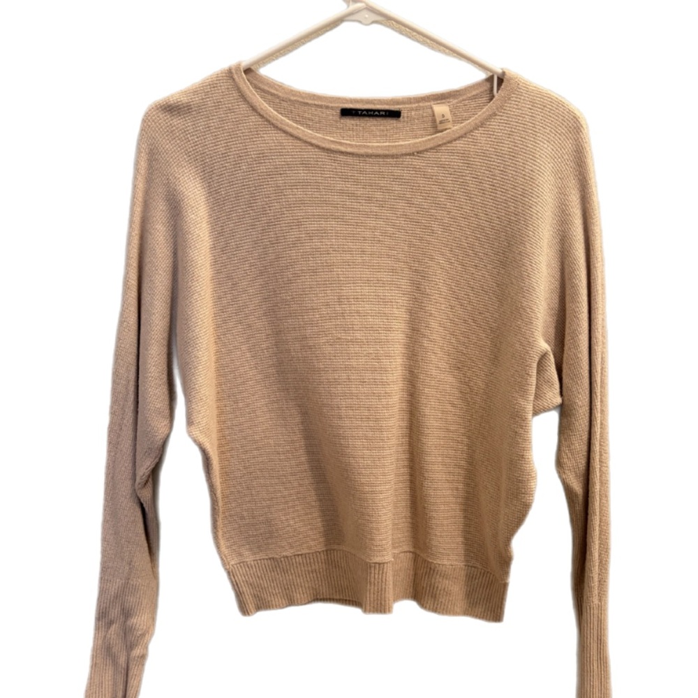 T Tahari Beige Knit Top